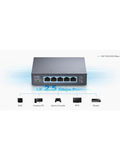 מתג רשת Cudy - חווית גיימינג וסטרימינג ב-2.5Gbps