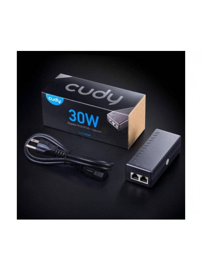 Cudy POE200 - מזרק PoE גיגהביט 30W עוצמתי לטווח רחוק עד 100 מטר