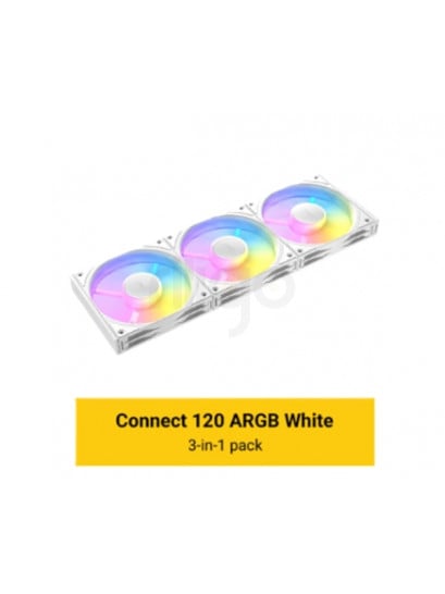 מאווררי ARGB ANTEC C120 לבנים 120 מ"מ - שלישיית מאווררים עוצמתיים למארז
