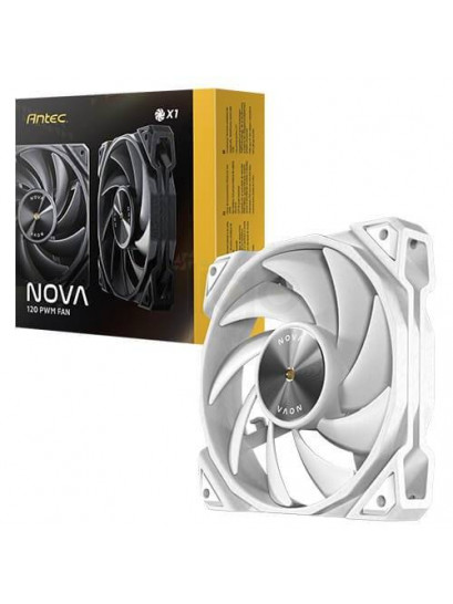 מאוורר למארז Antec Nova 120mm לבן | שקט ויעיל עם בקר מהירות מובנה