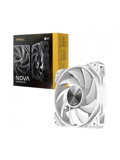 מאוורר למארז Antec Nova 120mm לבן | שקט ויעיל עם בקר מהירות מובנה