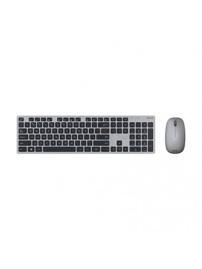 סט מקלדת ועכבר אלחוטי ASUS W5000 Copilot Grey | אופטי 1200DPI | נוחות ודיוק ASUS