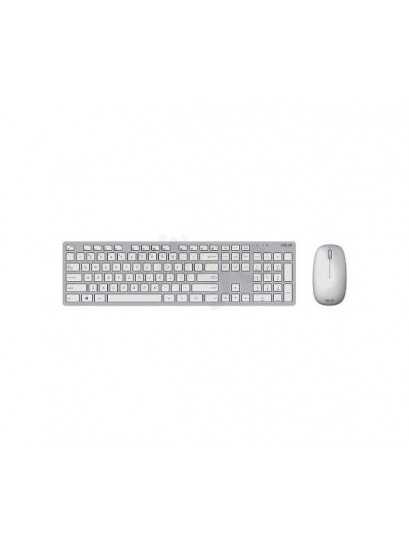 סט מקלדת ועכבר אלחוטי ASUS W5000 Copilot White | עיצוב חדשני וביצועים מדויקים