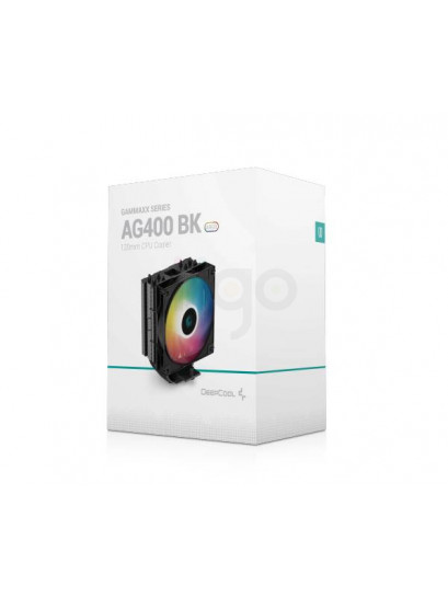DeepCool AG400 Black ARGB | קירור אוויר למעבד עוצמתי 220W TDP | מאורר שקט 120mm