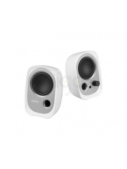 רמקולים קומפקטיים Edifier R12U USB | סאונד עשיר 4W RMS לבן