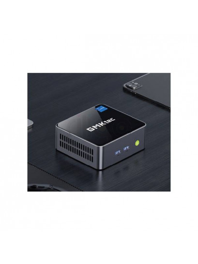 מחשב מיני GMK-M3 Mini PC שחור עם חיבורי USB, HDMI ו-LAN
