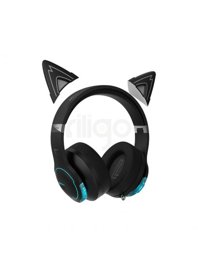 אוזניות גיימינג אלחוטיות Cat Black – סאונד עוצמתי ועיצוב קאטומי מודרני