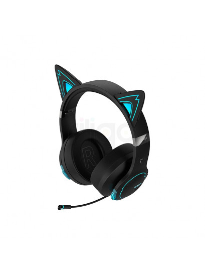 אוזניות גיימינג אלחוטיות Cat Black – סאונד עוצמתי ועיצוב קאטומי מודרני