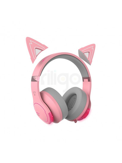 אוזניות גיימינג אלחוטיות Cat Pink – סאונד עוצמתי ועיצוב קאטומי מודרני