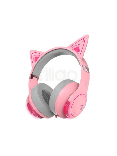 אוזניות גיימינג אלחוטיות Cat Pink – סאונד עוצמתי ועיצוב קאטומי מודרני