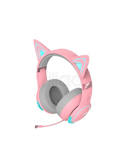 אוזניות גיימינג אלחוטיות Cat Pink – סאונד עוצמתי ועיצוב קאטומי מודרני