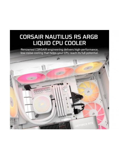 קירור נוזלי עוצמתי Corsair iCUE NAUTILUS 360 RS White | 360mm AIO למעבדים חזקים