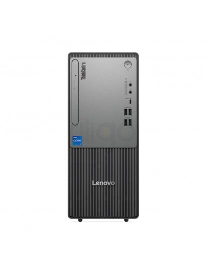 מחשב נייח Lenovo ThinkCentre neo 50t Gen 5 שחור עם כונן אופטי ויציאות USB קדמיות