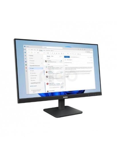 מסך מחשב Lenovo ThinkVision S24-4e שחור עם מסגרת דקה