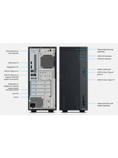 מחשב נייח ASUS ExpertCenter | I3-1315U | זיכרון 8GB 512NVME | מתנה office 2021 + win 11 pro