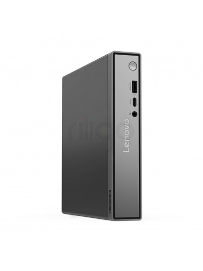 מחשב נייח זעיר Lenovo ThinkCentre neo 50Q Gen 5 שחור עם חיבורי USB ו-Type-C קדמיים