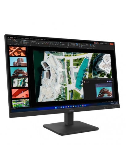 מסך מחשב Lenovo ThinkVision S27-4e שחור עם מסגרת דקה במיוחד