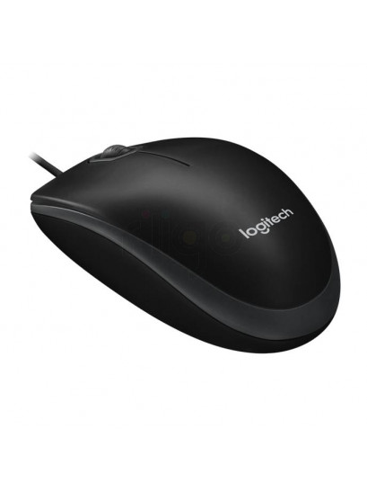 עכבר Logitech B100 שחור חוטי עם גלגלת וחיבור USB