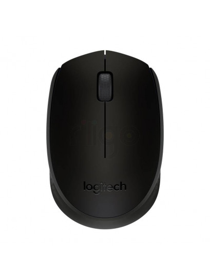 עכבר אלחוטי שחור Logitech M171 במבט מלמעלה