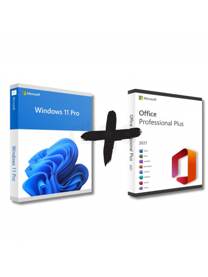 חבילת באנדל: Windows 11 Professional + Office Professional Plus 2021 - התקנה חד פעמית