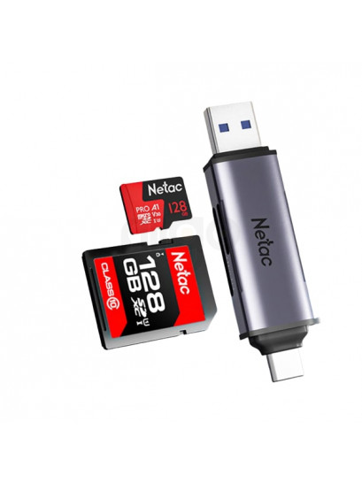 קורא כרטיסים Netac USB 3.0 + Type-C