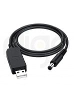 כבל מתח USB זכר ל- חיבור DC זכר 5.5/2.1 אורך 0.5