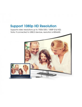 כרטיס מסך חיצוני USB3.0 ל-VGA לחיבור מסך נוסף