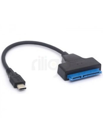 כבל מתאם שחור USB-C ל-SATA 22P לחיבור כוננים