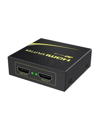 מפצל HDMI ל-2 מסכים מוגבר 4K@30hz מתח USB