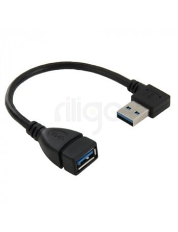 כבל מאריך usb 3.0 | כבל מאריך usb3.0 זווית ימין 0.2 מטר