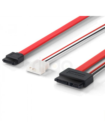 כבל Slim SATA לחיבור SATA משולב מתח ודאטה אורך 0.40 ס"מ