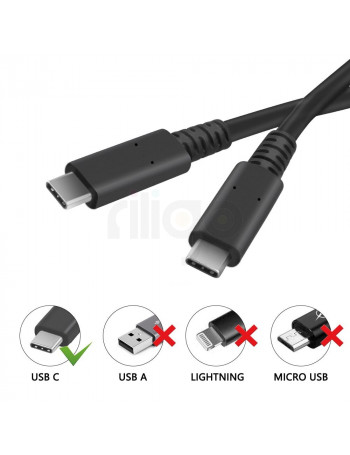 USB Type-C to Type-C | כבל סנכרון וטעינה USB Type-C 2 מטר