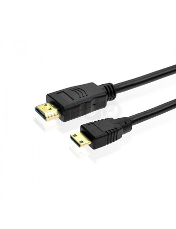 כבל mini HDMI ל- HDMI מוזהב גרסא 2.0 באורך 3 מטר