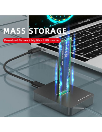 תחנת עגינה לכונן NVME SSD M.2 בחיבור USB Type-C