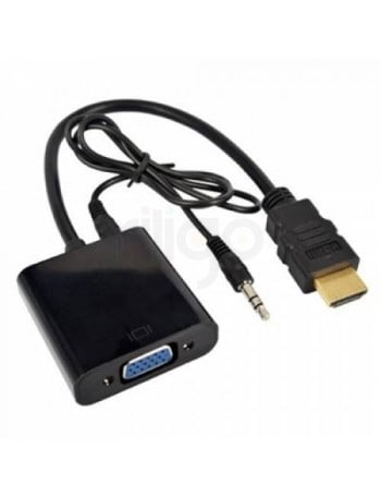 כבל ממיר HDMI ל-VGA + אודיו 1080P