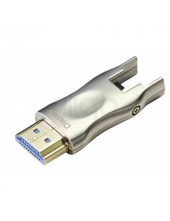 מתאם כסוף לכבל HDMI 2.1 עם חיבור DisplayPort