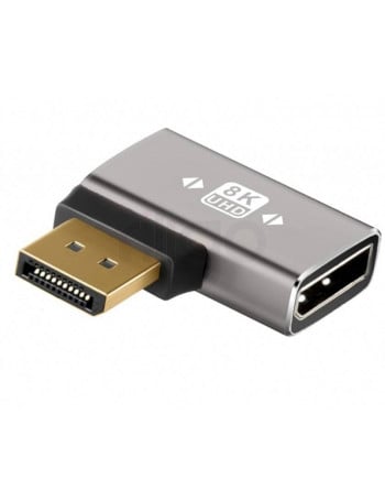 מתאם זוויתי DISPLAYPORT 1.4 8K@60HZ זכר-נקבה לצד שמאל