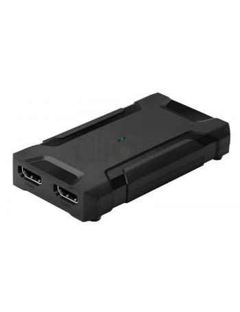 מתאם לכידת HDMI ל-USB3.0, להעברת תכני HD למחשב, עם HDMI LOOP OUT ו-MIC IN, תומך 4K@60HZ (לא לממירי כבלים)