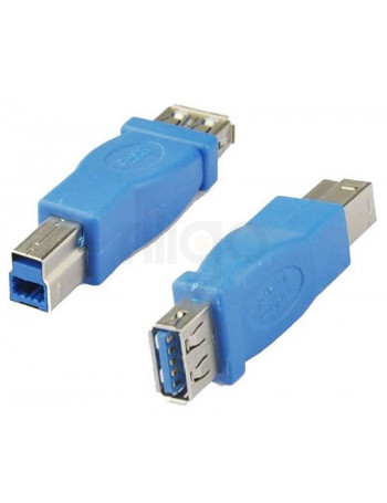 מתאם USB 3.0 B זכר - USB 3.0 A נקבה