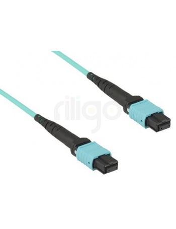 מגשר אופטי MPO F-F TYPE B 12*OM3-300 באורך 5 מטר