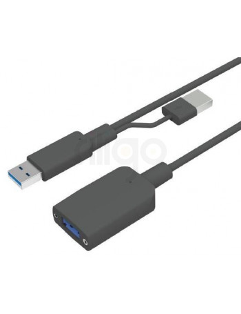 כבל מאריך USB3.2 GEN2 10G AOC מבוסס סיב אופטי זכר - נקבה, 30 מטר