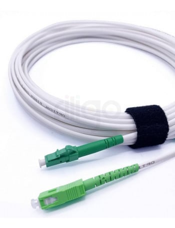 מגשר SM סימפלקס משוריין LC/APC - SC/APC עם ראשים מוגנים להשחלה 50 מטר