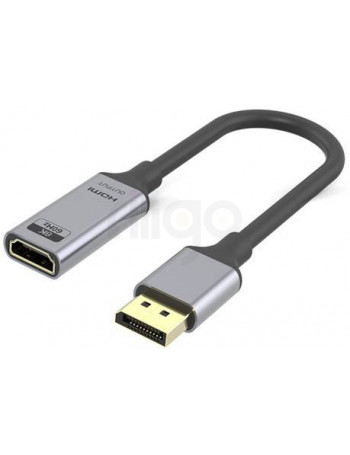 כבל מתאם אקטיבי DISPLAYPORT ל-HDMI נקבה, תומך 4K@144HZ 8K@60Hz