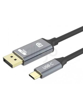 כבל USB C זכר ל-DISPLAYPORT זכר דו-כיווני באורך 1.8 מטר, תומך 4K@144HZ 8K@60Hz
