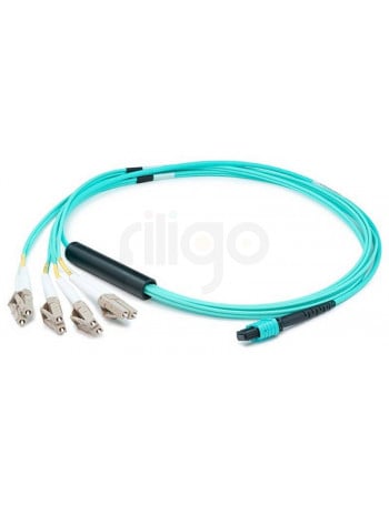 כבל MTP F – 4*LC-DUPLEX OM3-300 באורך 3 מטר