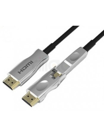 	 כבל HDMI 2.1 אופטי 5 מטר עם ראש נתיק | 8K@60Hz | 4K@144Hz | 48GBPS