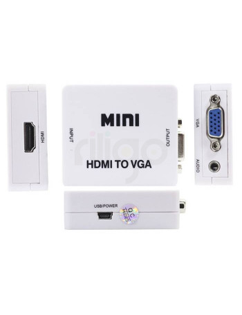 ממיר HDMI ל-VGA + אודיו PL3.5 | תמיכה ב-1080P