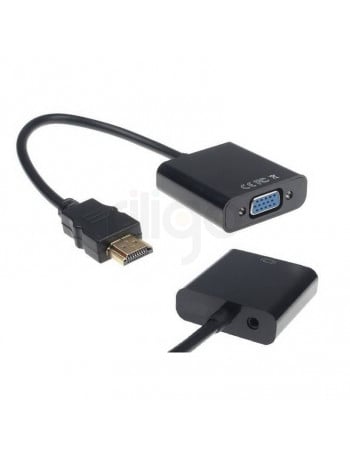 כבל ממיר HDMI ל-VGA + אודיו | תמיכה 1080P