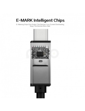 כבל USB-C ל-USB-C TopX 10Gbps 100W עם תמיכה ב-4K@60Hz באורך 1 מטר