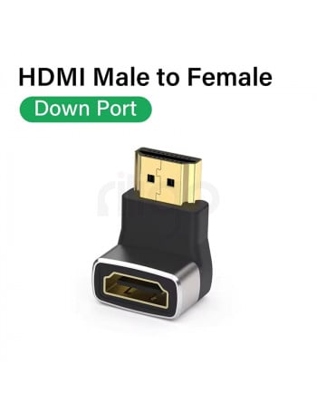 מתאם HDMI 2.1 זווית 90 מעלות זכר לנקבה כלפי מטה – תומך 4K/8K